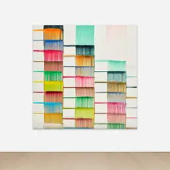 Song by Bernard Frize, 2008, acrylic and resin on canvas, offered Dec 2023