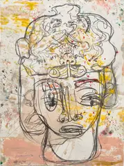 Daniel Crews-Chubb, Untitled, 2019, oilstick, acrylic, pastel, ink and charcoal on paper