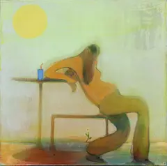 Heidi Hahn, The Point of Nothingness and Caring is Besides That #1, 2018, oil on canvas