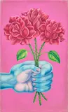 Pedro Pedro, Flowers, 2017, acrylic on linen