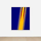 Cory Arcangel, PHOTOSHOP CS: 60 BY 48 INCHES, 300 DPI, RGB, SQUARE PIXELS, DEFAULTS “BLUE, YELLOW, BLUE”, MOUSEDOWN Y=30 X=5100, MOUSEUP Y=1170 X=13890; PHOTOSHOP TOOL “WAND”, CLICK= Y=1080 X=8460, TOLERANCE=30; DEFAULT GRADIENT “BLUE, RED, YELLOW”, MOUSEDOWN Y=450 X=9240, MOUSEUP Y=11940 X=7800