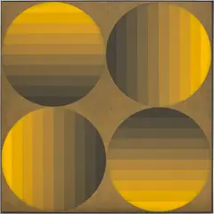 Hold by Victor Vasarely, 1965, casein and metallic paint on panel, in artist's frame, sold Dec 2023