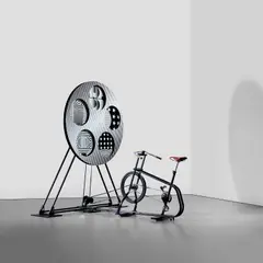 Rodney Graham, Mini Rotary Pyscho Opticon, 2008, bicycle components, aluminium, plastic, steel, rubber and cork