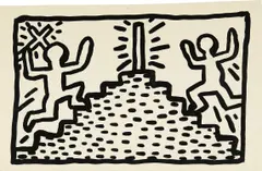 Untitled by Keith Haring, 1982, ink on paper, sold Dec 2023