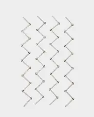 Mètres (Sources) by Cildo Meireles, 1989-2008, wood rulers with metal hinges, in 4 parts, sold Dec 2023