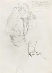 Untitled (Cowboy) by Tom of Finland, 1965, graphite on paper, sold Dec 2023