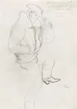 Untitled (Cowboy) by Tom of Finland, 1965, graphite on paper, sold Dec 2023