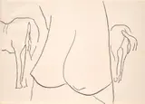 Jo Baer and Bruce Robbins, Untitled, 1980, charcoal on paper