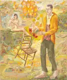 Dominic Musa, Levitate, 2021, oil on linen