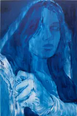 Caroline Absher, Blue Girl, 2020, oil on canvas