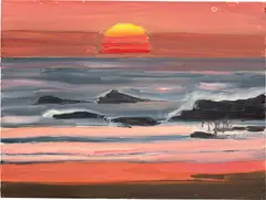 Evening Scene by Anna Bjerger, 2004, oil on panel, sold Dec 2023