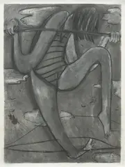 High Wire by Jessica Westhafer, 2021, charcoal on paper, offered Dec 2023