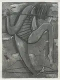Jessica Westhafer, High Wire, 2021, charcoal on paper