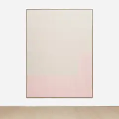 Ethan Cook, Untitled, 2016, handwoven cotton canvas, in artist's frame