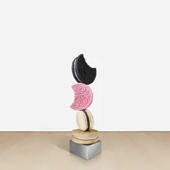 Roberto Bernardi, EQUILIBRISTI CVII-04, 2023, resin pigment on steel base