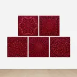 Five works: (i) H10-1 Wu Zetian ; (ii) H10-2 Nūr Jahān ; (iii) H10-3 Theodora ; (iv) H10-4 Suiko ; (v) H10-5 Taytu Betul from the series The Empresses by Damien Hirst, 2022, laminated Giclée print on aluminium composite panel screen-printed with glitter, complete set of 5 works, offered Dec 2023