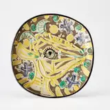 Tête de chèvre en profil (Goat's Head in Profile) (R. 154) by Pablo Picasso, 1952, White earthenware round plate painted in colours with partial brushed glaze, sold Jan 2023
