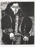 Femme au fauteuil No. 1 (d'après le rouge) (Woman in Armchair No. 1, from the red) (Bl. 586, M. 134, R. 386) by Pablo Picasso, 1948, Lithograph, on Arches paper, with full margins, sold Jan 2023