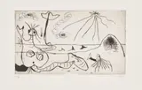 Joan Miró, La Baigneuse (The Bather) (D. 23), 1938, Drypoint, on Arches paper, with full margins