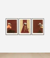 Deuxième version du triptyque 1944 (after, Second Version of the Triptych, 1944) (S. 24, T. 25) by Francis Bacon, 1989, The complete set of three lithographs in colours, on Arches Infinity paper, with full margins, sold Jan 2023
