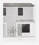 David Hockney, French Shop (S.A.C. 122, M.C.A.T. 112), 1971, Etching and aquatint in colours, on BFK Rives paper, with full margins