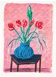 David Hockney, Amaryllis in Vase, from Moving Focus (T.G. 272, M.C.A.T. 266), 1984, Lithograph in colours, on TGL handmade paper, with full margins