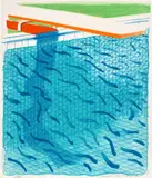 David Hockney, Pool Made with Paper and Blue Ink for Book, from Paper Pools (T.G. 269, M.C.A.T. 234)