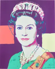 Andy Warhol, Queen Elizabeth II of the United Kingdom, from Reigning Queens (Royal Edition) (F & S. 335A), 1985, Screenprint in colours with diamond dust, on Lenox Museum Board, the full sheet
