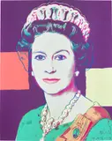 Queen Elizabeth II of the United Kingdom, from Reigning Queens (Royal Edition) (F & S. 335A) by Andy Warhol, 1985, Screenprint in colours with diamond dust, on Lenox Museum Board, the full sheet, sold Jan 2023