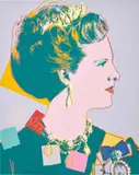 Queen Margrethe II of Denmark, from Reigning Queens (Royal Edition) (F. & S. 342A) by Andy Warhol, 1985, Screenprint in colours with diamond dust, on Lenox Museum Board, the full sheet, sold Jan 2023