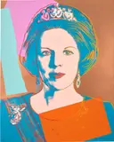 Queen Beatrix of the Netherlands, from Reigning Queens (Royal Edition) (F. & S. 338A) by Andy Warhol, 1985, Screenprint in colours with diamond dust, on Lenox Museum Board, the full sheet, sold Jan 2023