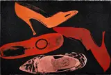 Shoes (F. & S. 253) by Andy Warhol, 1980, Screenprint in colours with diamond dust, on Arches Aquarelle (Cold Pressed) paper, the full sheet, sold Jan 2023