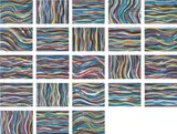 Sol LeWitt, Brushstrokes: Horizontal and Vertical (K. 1996.02), 1996, The complete set of 25 photolithographs in colours, on wove paper, the full sheets, with colophon, the sheets loose (as issued) all contained in the original grey card portfolio with additional print on the cover