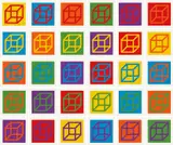 Open Cube in Color on Color (K. 2003.04) by Sol LeWitt, 2003, The complete set of 30 linocuts in colours, on Somerset paper, with full margins, with colophon, the sheets loose (as is, sold Jan 2023