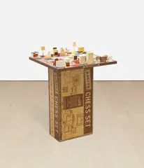 Modern Chess Set by Rachel Whiteread, 2005, The complete chess set of 32 pieces in mixed media and board comprised of carpet, linoleum, plywood and beechwood, with , sold Jan 2023