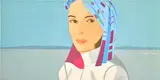 Alex Katz, Blue Hat (S. 382), 2003/4, Aquatint in colours, on Somerset Velvet paper, the full sheet