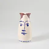 Chope visage (Pitcher with Face) (R. 432) by Pablo Picasso, 1959, White earthenware turned pitcher painted in colours and glazed, sold Jan 2023