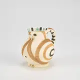 Petite chouette (Little Owl) (R. 83) by Pablo Picasso, 1949, White earthenware turned pitcher, painted in colours with partial brushed glaze, sold Jan 2023