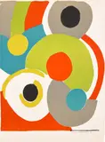 Ballons multicolores (Multicoloured Balloons) by Sonia Delaunay, 1970, Lithograph in colours, on wove paper, the full sheet, sold Jan 2023