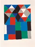 Écossais (Scottish) by Sonia Delaunay, circa 1970, Lithograph in colours, on Arches paper, with full margins, sold Jan 2023