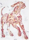Elisabeth Frink, Dog (W. 139), 1988, Screenprint in colours, on BFK Rives paper, the full sheet