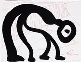 Man Looking for His Glasses, April 1986 (M.C.A.T. 297) by David Hockney, 1986, Home-made print executed on an office colour copy machine, on Arches Text paper, the full sheet, sold Jan 2023