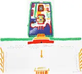 David Hockney, Red Square and the Forbidden City, from China Diary (M.C.A.T. 254), 1982, Lithograph in colours, on Somerset paper, the full sheet folded three times to form four panels (as issued), with accompanying book and text by Stephen Spender in original red paper boards with gilt design on cover, all contained in the original heavy card slipcase