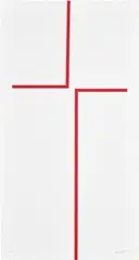 Carmen Herrera, The Way, 2018, Lithograph in red, on Arches paper, the full sheet