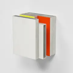 Imi Knoebel, Kleines Rotes Quadrat (Small Red Square), 1994, Shaped and constructed aluminium multiple partially painted in acrylic