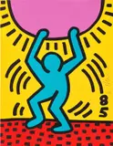 Keith Haring, International Youth Year (L. pp. 36-37), 1985, Lithograph in colours, on Arches paper, the full sheet
