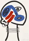 Keith Haring, The Story of Red and Blue: number 17 (L. p. 133), 1989, Lithograph in colours, on light wove paper, with margins