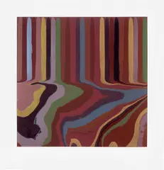 Venetian Red by Ian Davenport, 2011, Monoprint etching in colours, on wove paper, with full margins, sold Jan 2023
