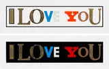 Peter Blake, I Love You: two plates, 2010, Two screenprints in colours with gold leaf and embossing, on wove paper, with full margins