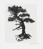 Raqib Shaw, Black Pine Specimen Bonsai at the Sausage Factory, Spring 2016, 2016, Etching, on Hahnemühle paper, with full margins